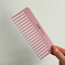 Load image into Gallery viewer, Love Attack - Wheat Straw Wide Tooth Wet/Dry Detangling Hair Comb - Pink