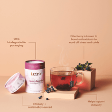 Load image into Gallery viewer, Tease | Wellness Tea Blends + Accessories - Berry Booster All Natural Wellness Tea Blend