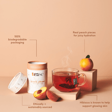 Load image into Gallery viewer, Tease | Wellness Tea Blends + Accessories - Peach Please: Hydration + Skin Support Wellness Tea Blend
