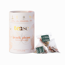 Load image into Gallery viewer, Tease | Wellness Tea Blends + Accessories - Peach Please: Hydration + Skin Support Wellness Tea Blend
