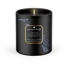 Load image into Gallery viewer, A Pleasant Thought - COVEN | PURPLE PEONY &amp; TEA LEAVES | RAVEN CANDLE: Wood
