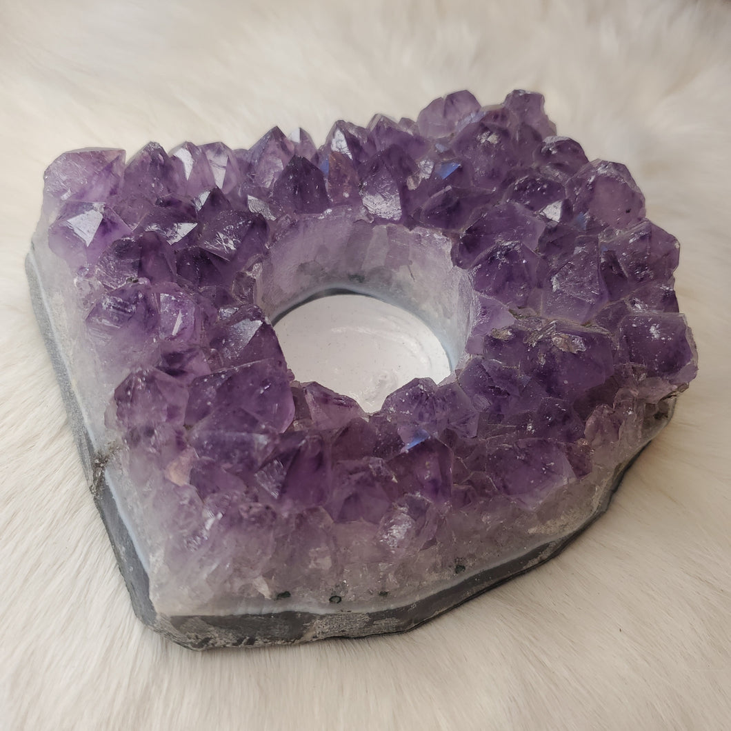 Amethyst Tea Light Holder