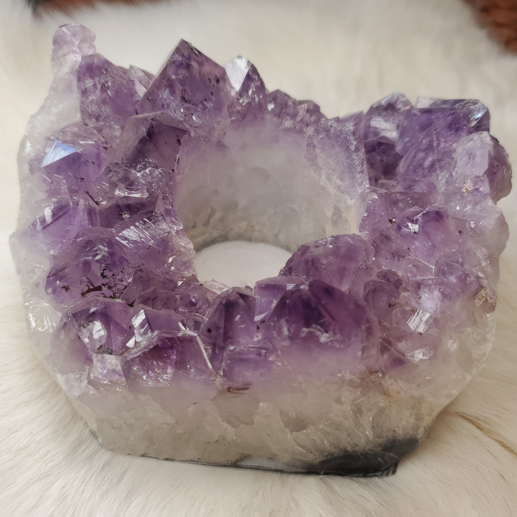 Amethyst Tea Light Holder